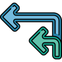 arrows,multimedia option,orientation,direction,turn left